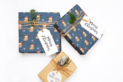 Christmas wrapping paper, Gift wrap sheets with fun boho pattern design, Holiday wrapping paper Xmas gifts, Gifts, Best friend gift, wps0154
