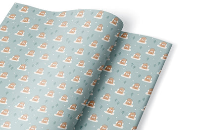 Christmas wrapping paper, Gift wrap sheets with fun boho pattern design, Holiday wrapping paper Xmas gifts, Gifts, Secret Santa, wps0166