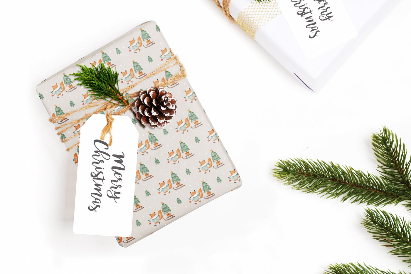 Christmas wrapping paper, Gift wrap sheets with fun boho pattern design, Holiday wrapping paper Xmas gifts, Gifts, Secret Santa, wps0179