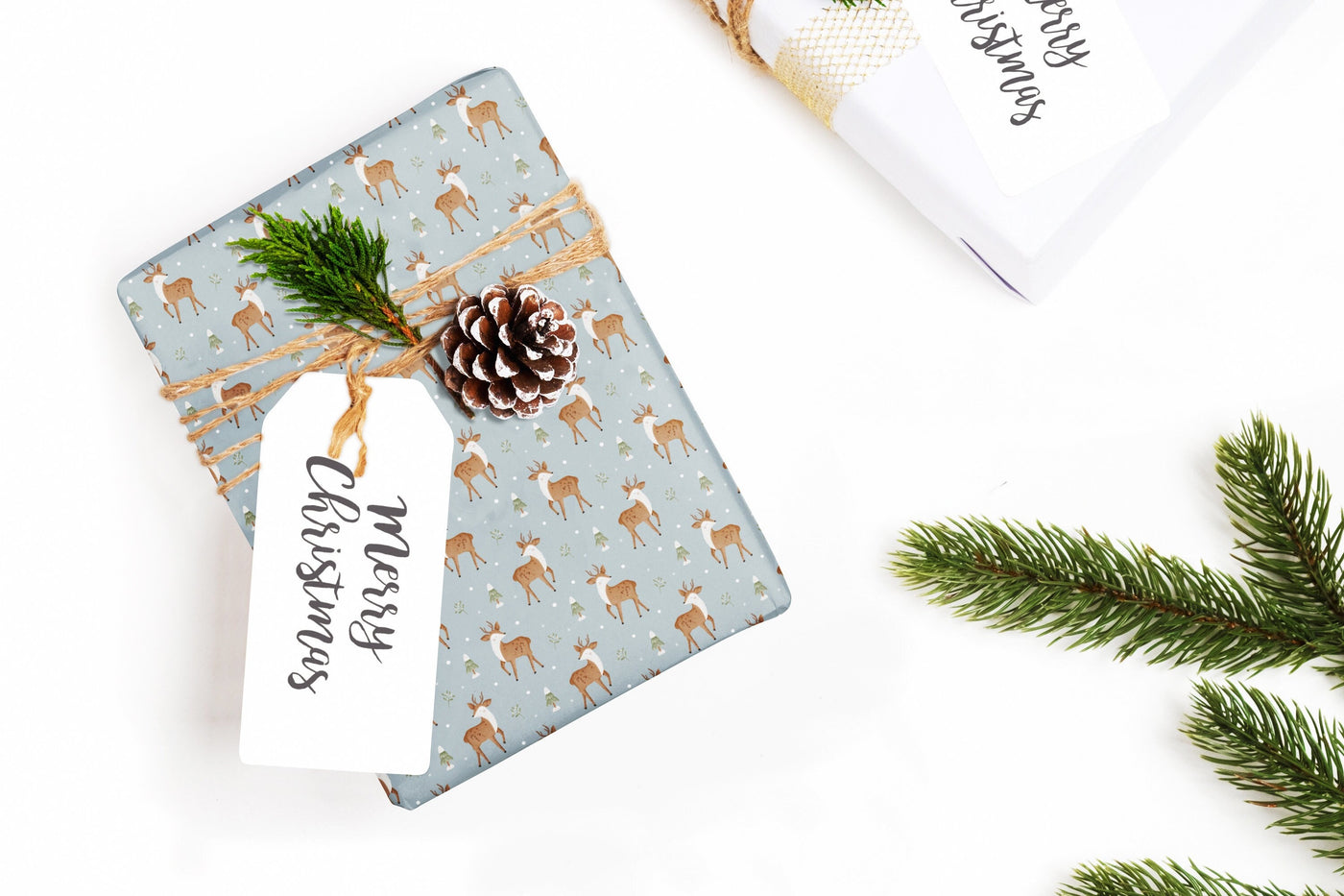 Christmas wrapping paper, Gift wrap sheets with fun boho pattern design, Holiday wrapping paper Xmas gifts, Gifts, Secret Santa, wps0187