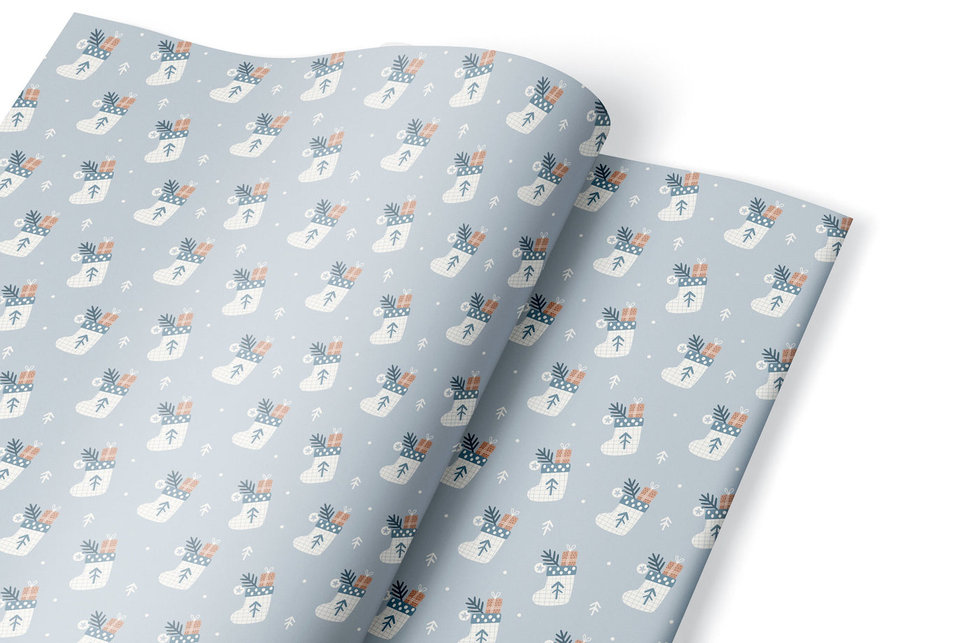 Christmas wrapping paper, Gift wrap sheets with fun boho pattern design, Holiday wrapping paper Xmas gifts, Gifts, Secret Santa, wps0194