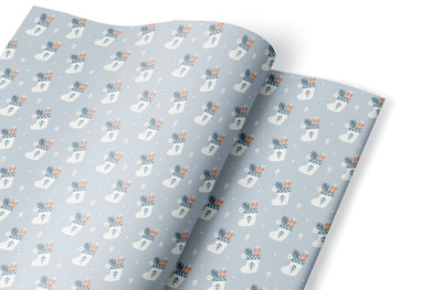 Christmas wrapping paper, Gift wrap sheets with fun boho pattern design, Holiday wrapping paper Xmas gifts, Gifts, Secret Santa, wps0194