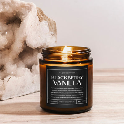 Blackberry Vanilla hand poured candle, Scented Candle, Coconut soy wax candle, Vegan candle, Gift for her, Gift For mom, Gift for Sister