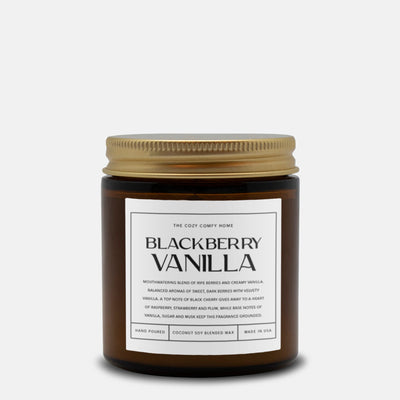Blackberry Vanilla hand poured candle, Scented Candle, Coconut soy wax candle, Vegan candle, Gift for her, Gift For mom, Gift for Sister