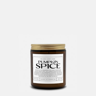 Pumpkin Spice hand poured candle, Scented Vegan Candle, 4 oz and 9 oz Coconut soy wax candle, Gift for her, Gift For mom, Gift for Sister