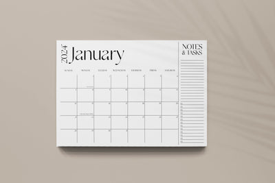 2024 Desk Calendar, SUNDAY start, 11x17 Notepad, Large Desk Pad, January to December, Monthly planner note pad, Tear off notepad calendar