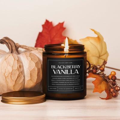 Blackberry Vanilla hand poured candle, Scented Candle, Coconut soy wax candle, Vegan candle, Gift for her, Gift For mom, Gift for Sister