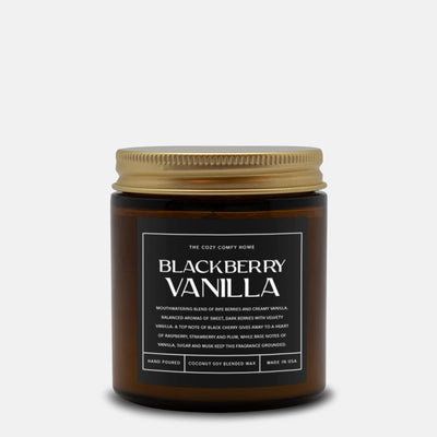 Blackberry Vanilla hand poured candle, Scented Candle, Coconut soy wax candle, Vegan candle, Gift for her, Gift For mom, Gift for Sister