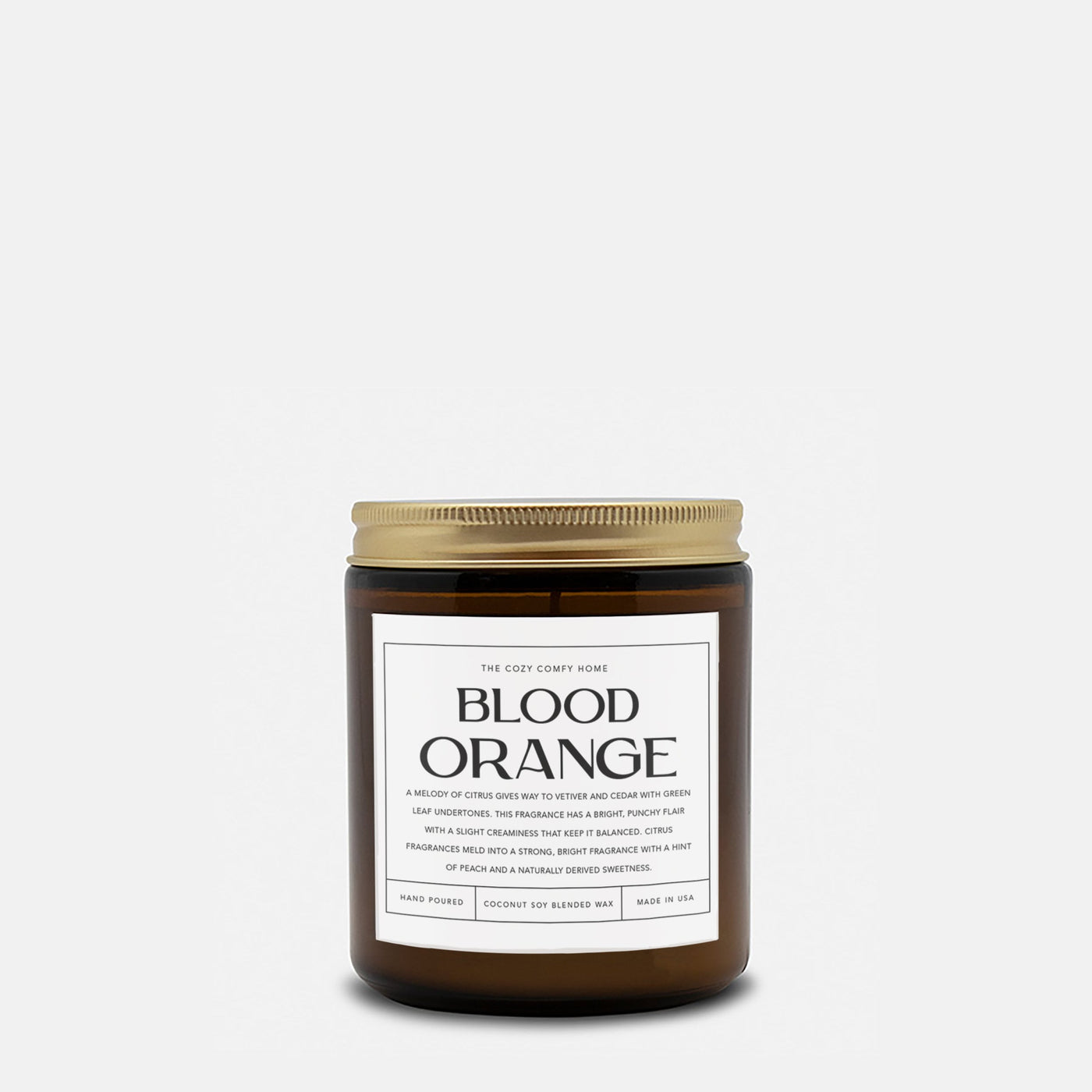 Blood orange hand poured candle, Scented Candle, Coconut soy wax candle, Vegan candle, Gift for her, Gift For mom, Gift for Sister