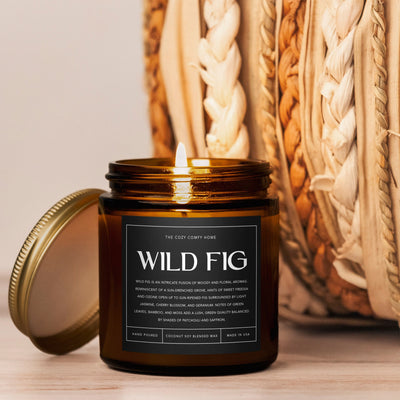 Wild Fig hand poured candle, Scented Candle, 4 oz and 9 oz Coconut soy wax candle, Vegan candle, Gift for her, Gift For mom, Gift for Sister